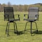 Flash Furniture 2PK Outdoor Stool - 30 inch Patio Bar Stool, Black 2-ET-SWVLPTO-30-BK-GG - alternate 1